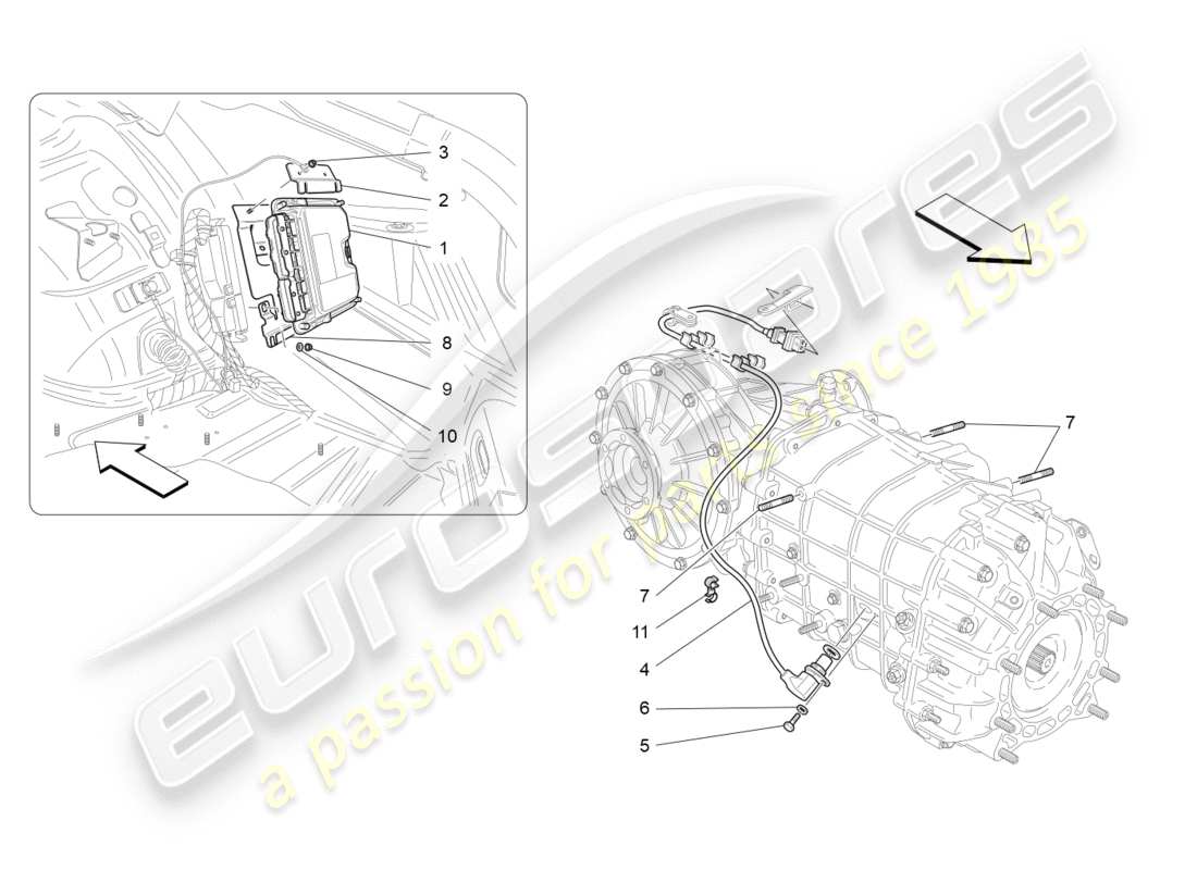 a part diagram from the Maserati GranTurismo (2011) parts catalogue
