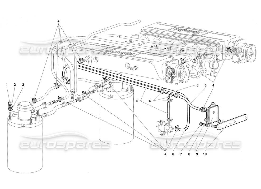 a part diagram from the lamborghini diablo parts catalogue