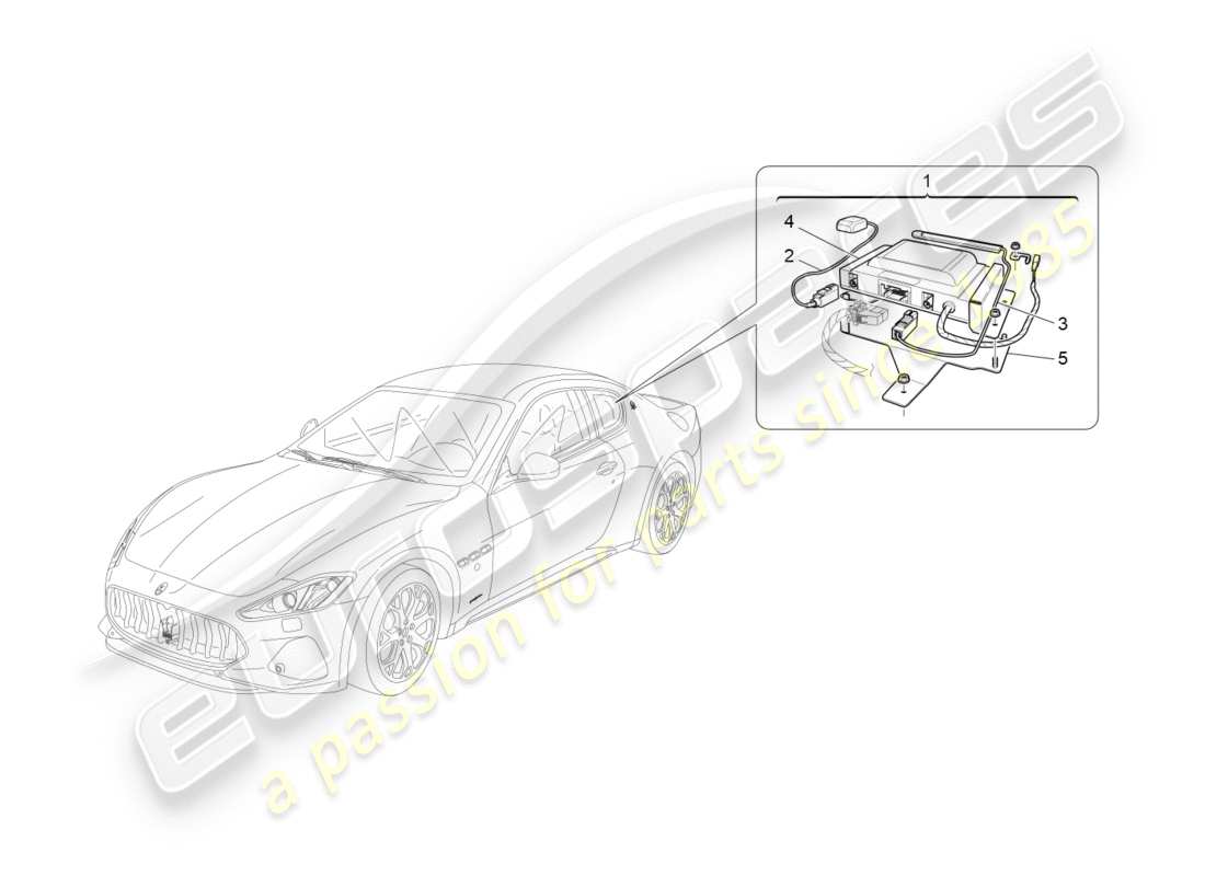 a part diagram from the maserati granturismo s (2019) parts catalogue
