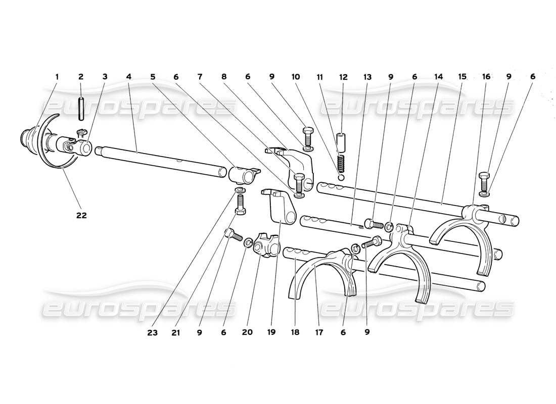 a part diagram from the Lamborghini Diablo SV (1999) parts catalogue