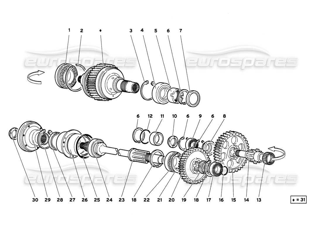a part diagram from the lamborghini diablo 6.0 (2001) parts catalogue