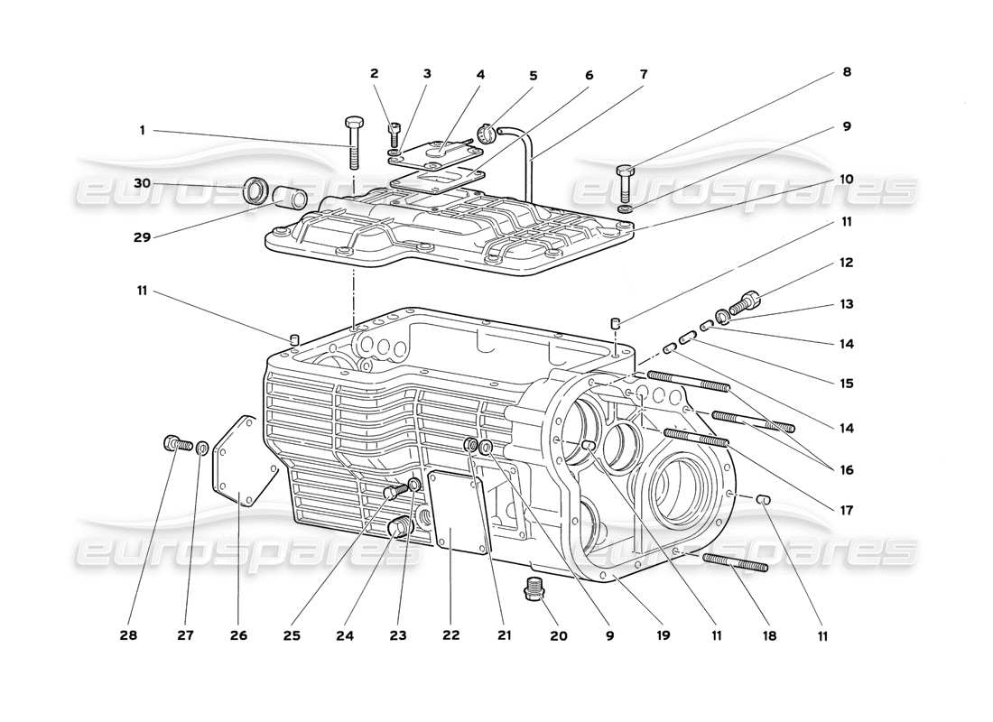 a part diagram from the Lamborghini Diablo SV (1999) parts catalogue