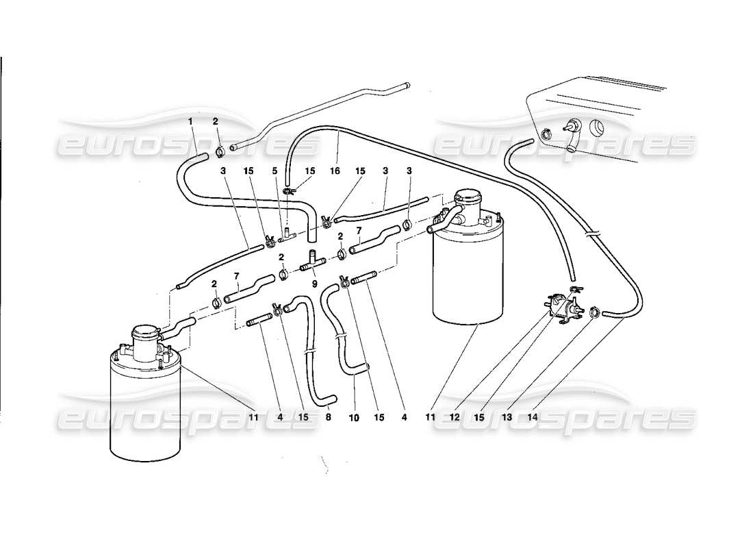 a part diagram from the lamborghini diablo parts catalogue