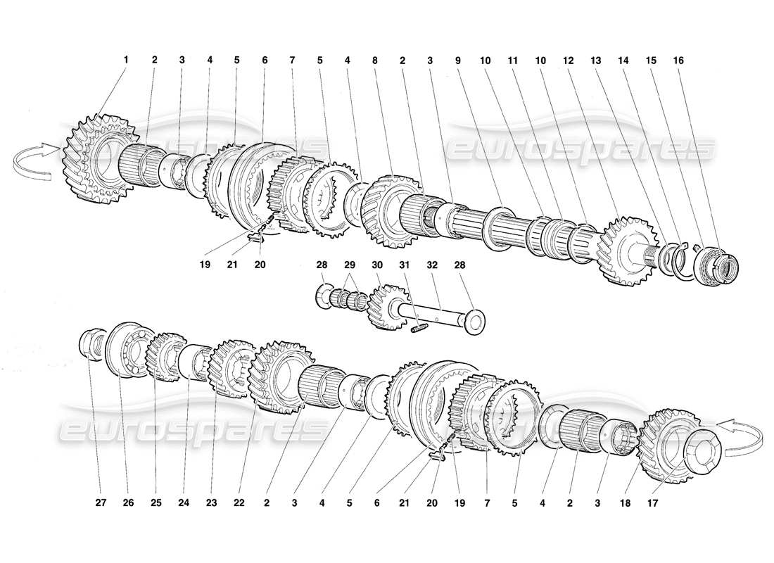 VIEW PARTS DIAGRAMS FROM THE LAMBORGHINI DIABLO PARTS CATALOGUE a part diagram from the lamborghini diablo parts catalogue