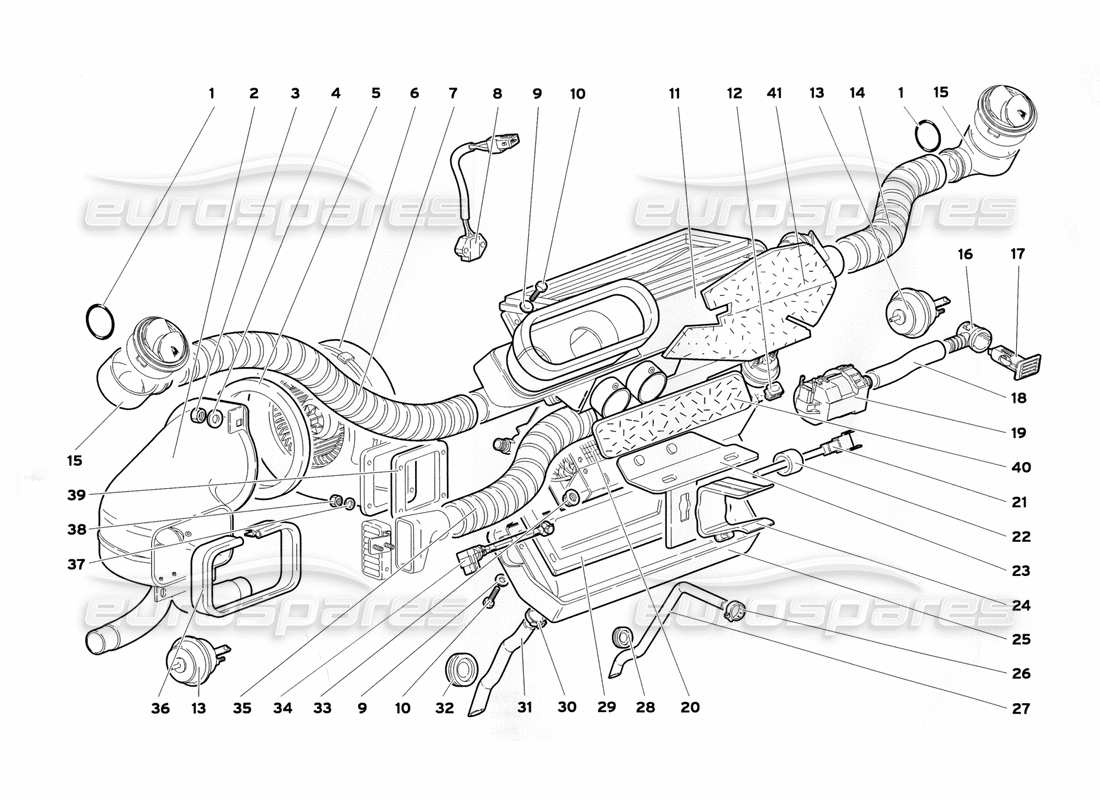 a part diagram from the Lamborghini Diablo SV (1999) parts catalogue