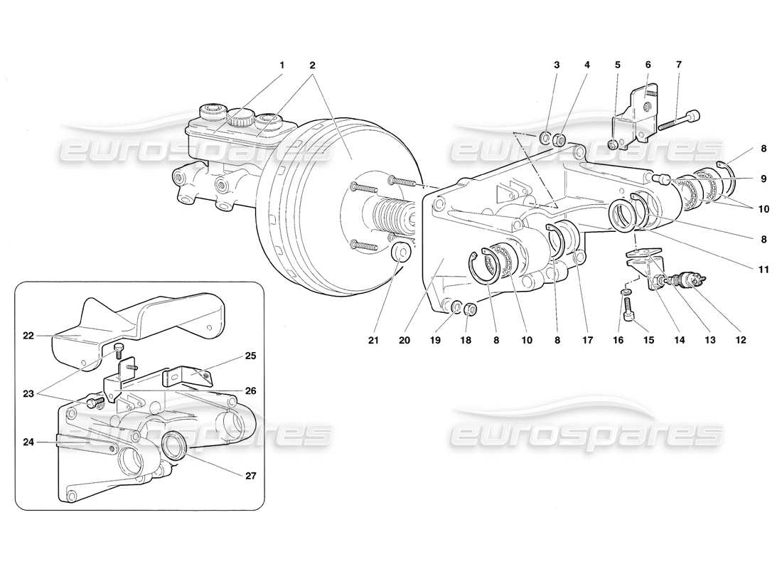 a part diagram from the lamborghini diablo parts catalogue