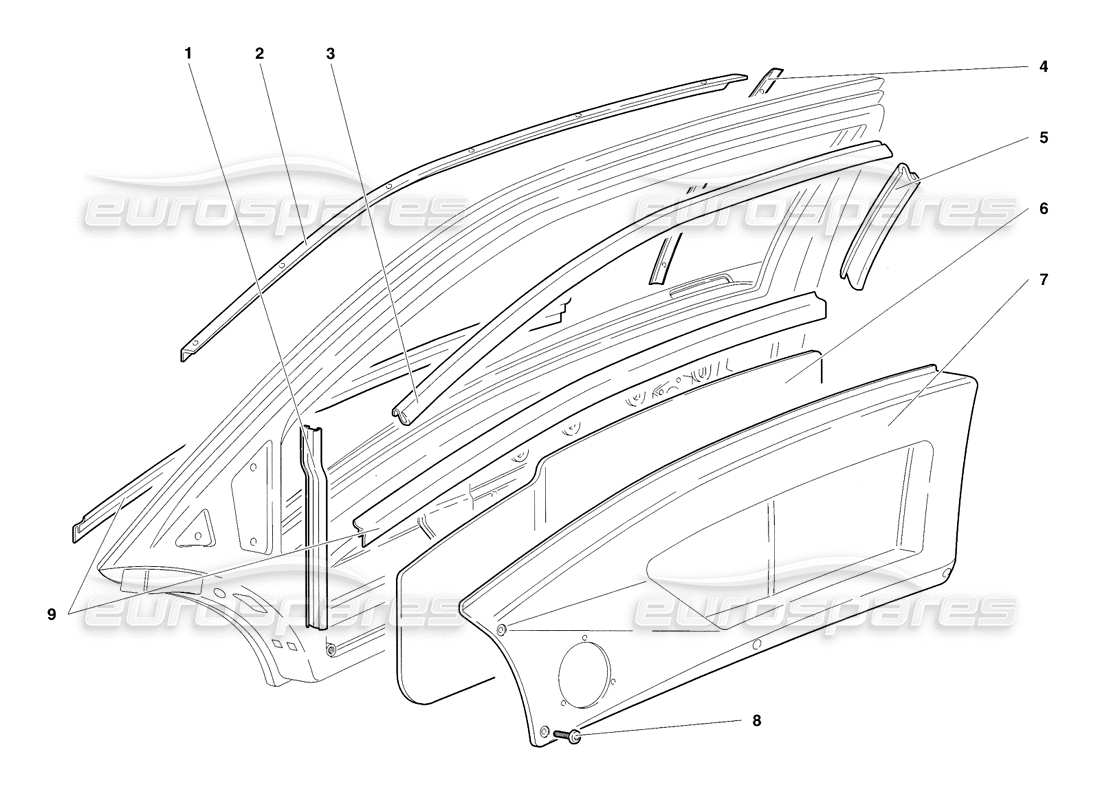 a part diagram from the lamborghini diablo parts catalogue