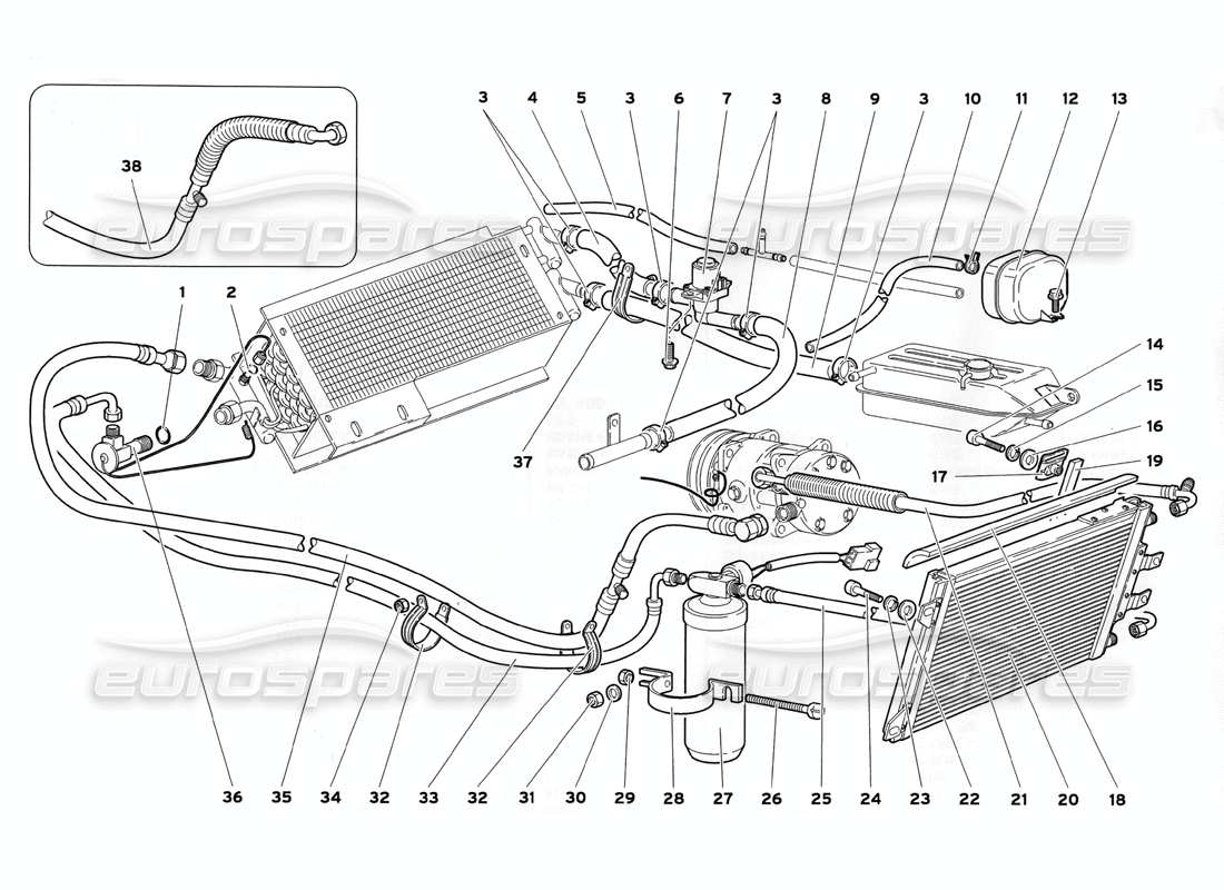a part diagram from the Lamborghini Diablo SV (1999) parts catalogue