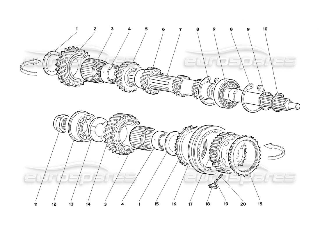a part diagram from the Lamborghini Diablo SV (1999) parts catalogue