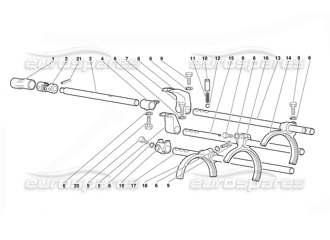 a part diagram from the Lamborghini Diablo (1991) parts catalogue