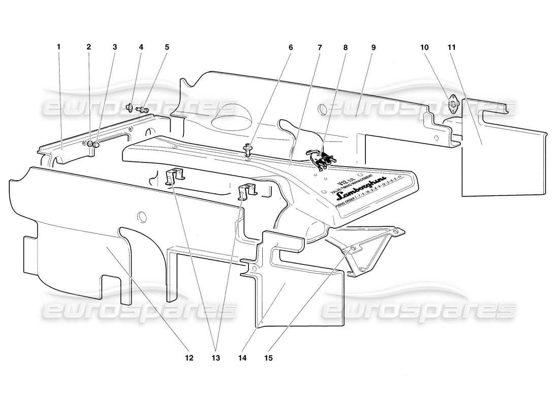 a part diagram from the Lamborghini Diablo SV (1998) parts catalogue
