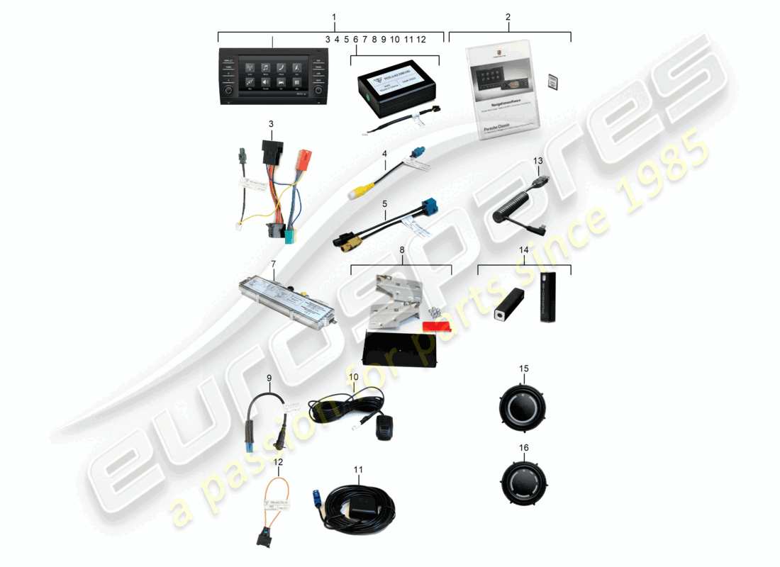 porsche 2005 (cayenne e1 9pa) porsche classic communication 03-08 management plus see technical information 27/22 9112 part diagram