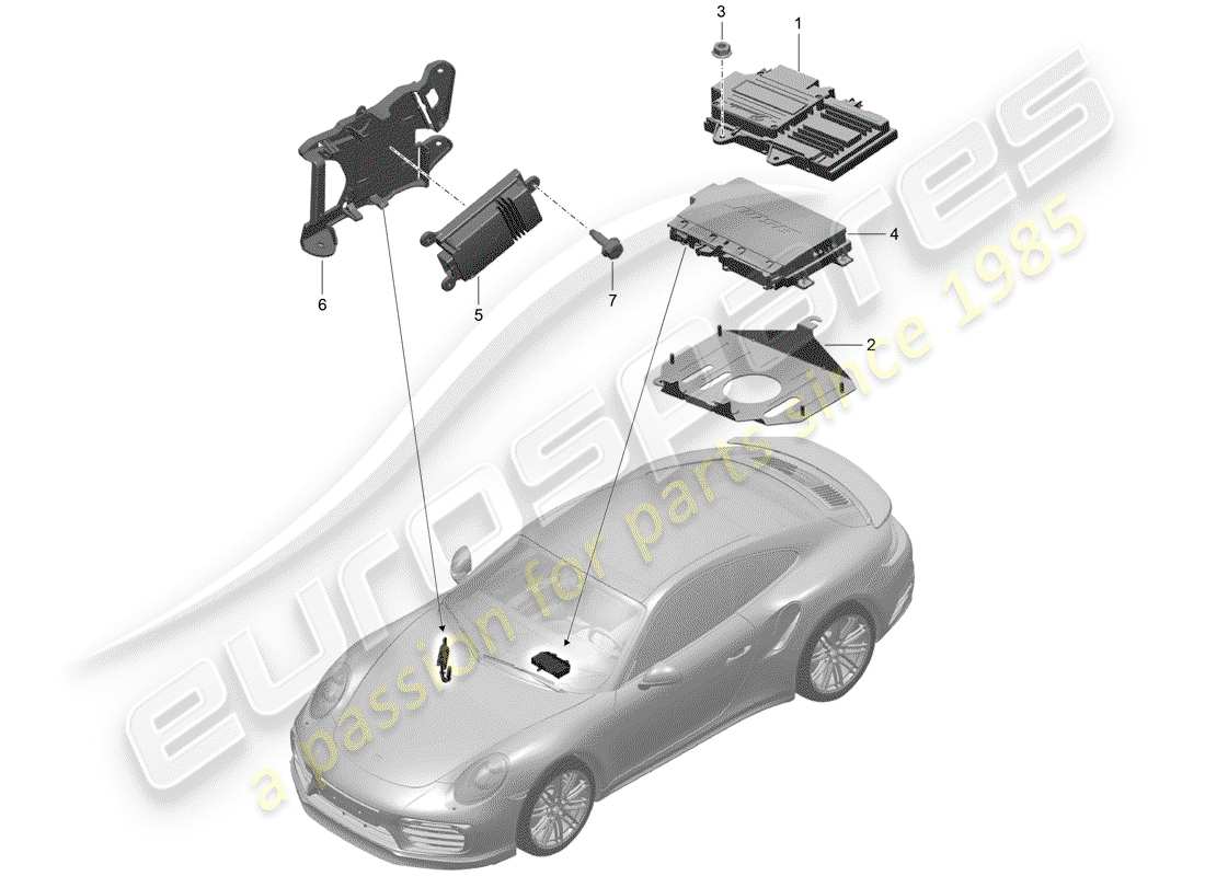 porsche 2016 (991-1 turbo) amplifiers d - mj 2017>> part diagram