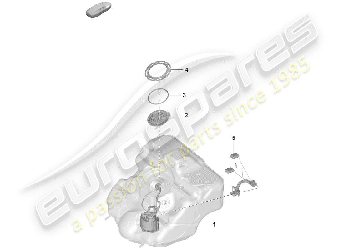 porsche 2019 (992-1) fuel pump sender for fuel gauge part diagram