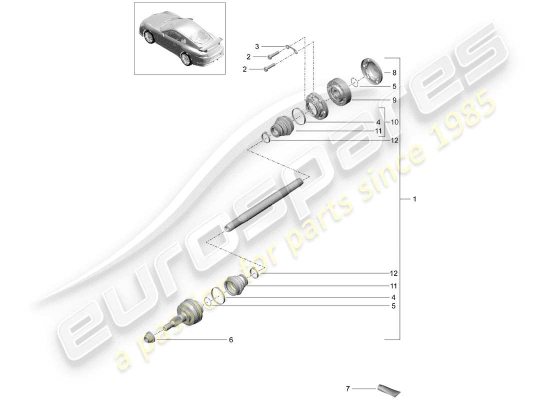 porsche 2015 (991-1 r/gt3/rs) drive shaft d >>- mj 2017 part diagram