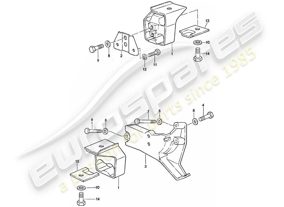 porsche 1981 (924) transmission suspension - automatic transmission part diagram