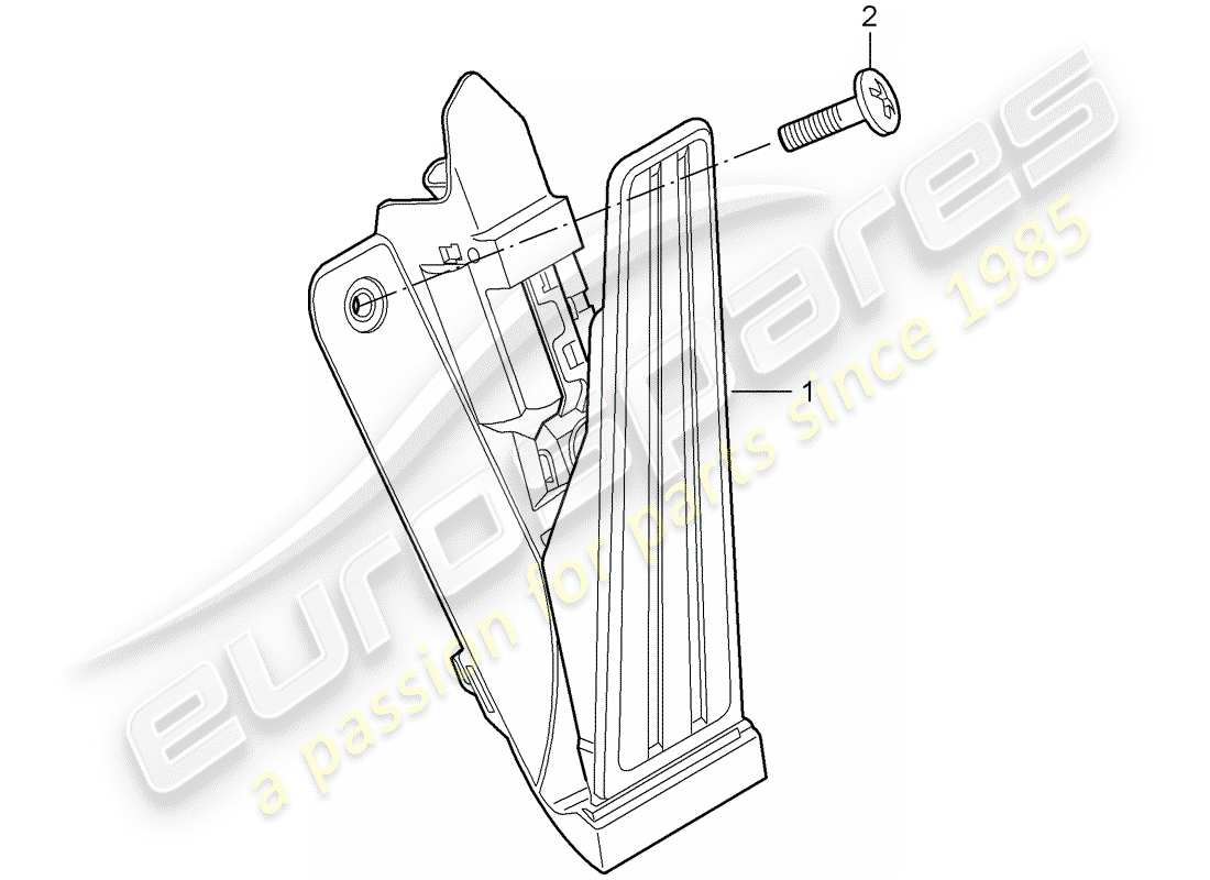 porsche 2011 (997-2 gt3) pedals parts diagram