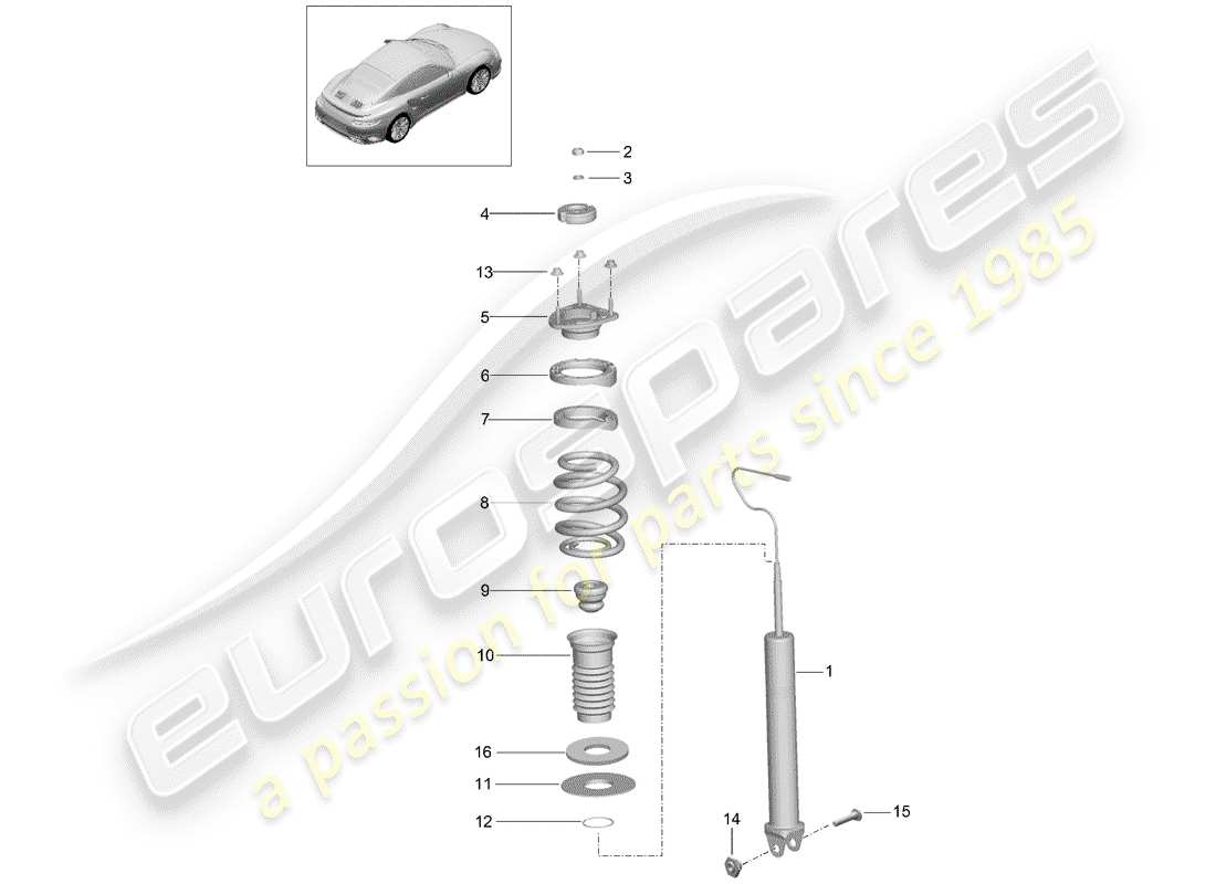 porsche 2016 (991-1 turbo) shock absorbers coil spring d - mj 2017>> part diagram