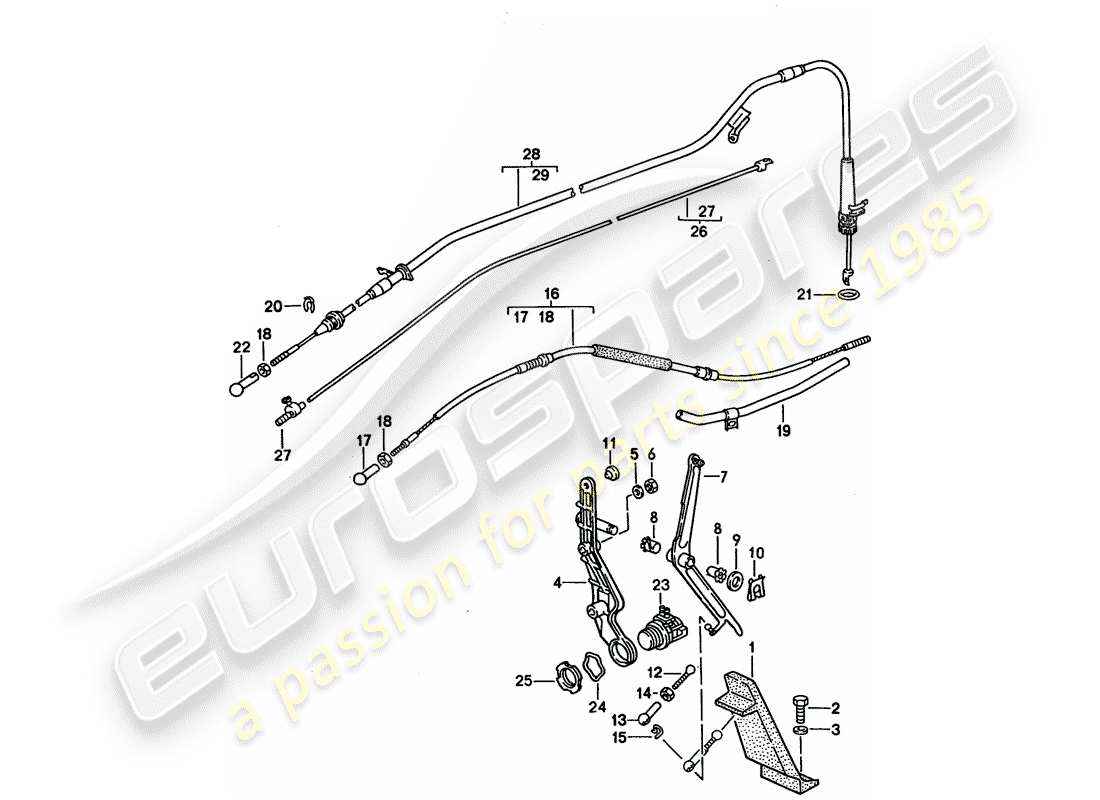 porsche 1992 (928) throttle control part diagram