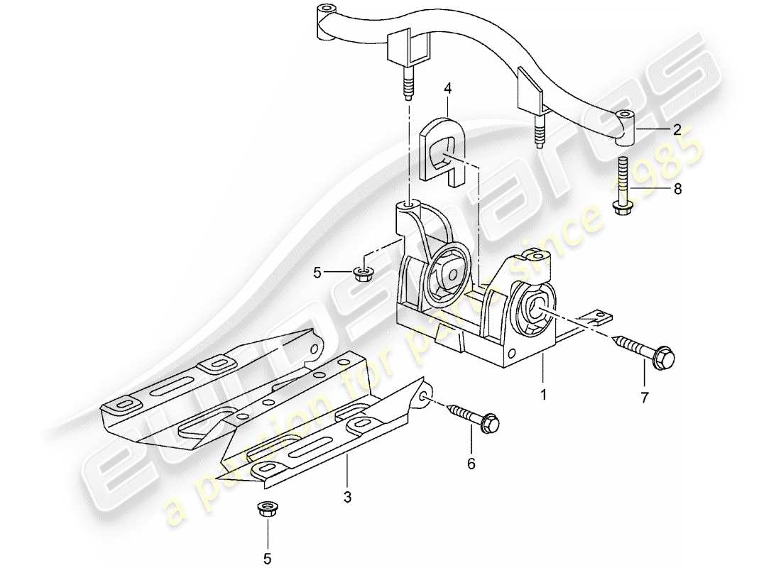 porsche 2004 (996 turbo / gt2) transmission suspension part diagram