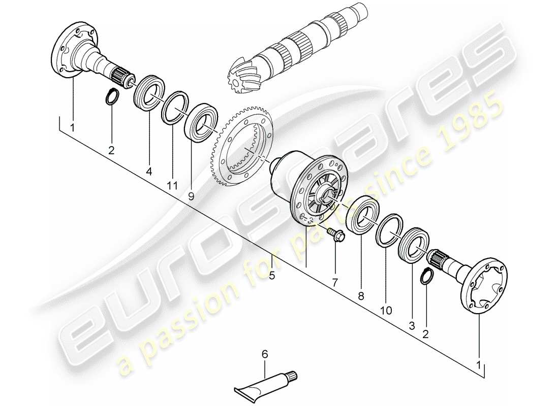 porsche 2005 (997-1) repair kit parts diagram