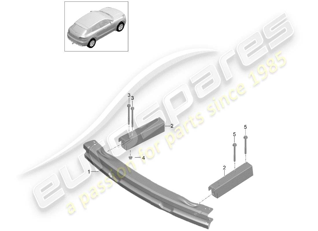 porsche 2015 (macan) bumper carrier rear part diagram
