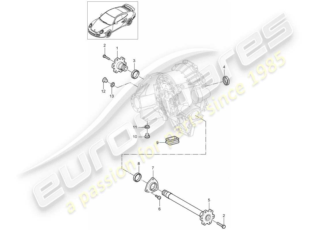 porsche 2009 997-2 turbo / gt2 tiptronic parts diagram