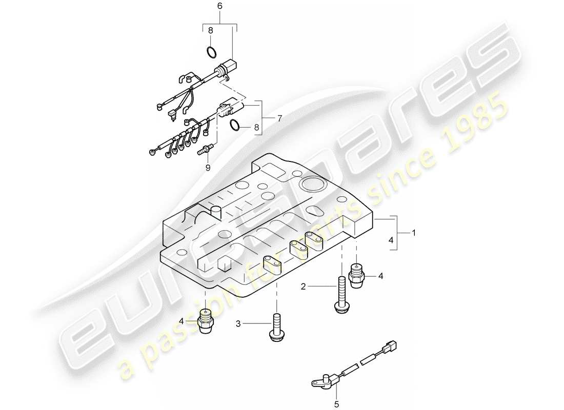 porsche 2004 (cayenne e1 9pa) tiptronic valve body parts diagram