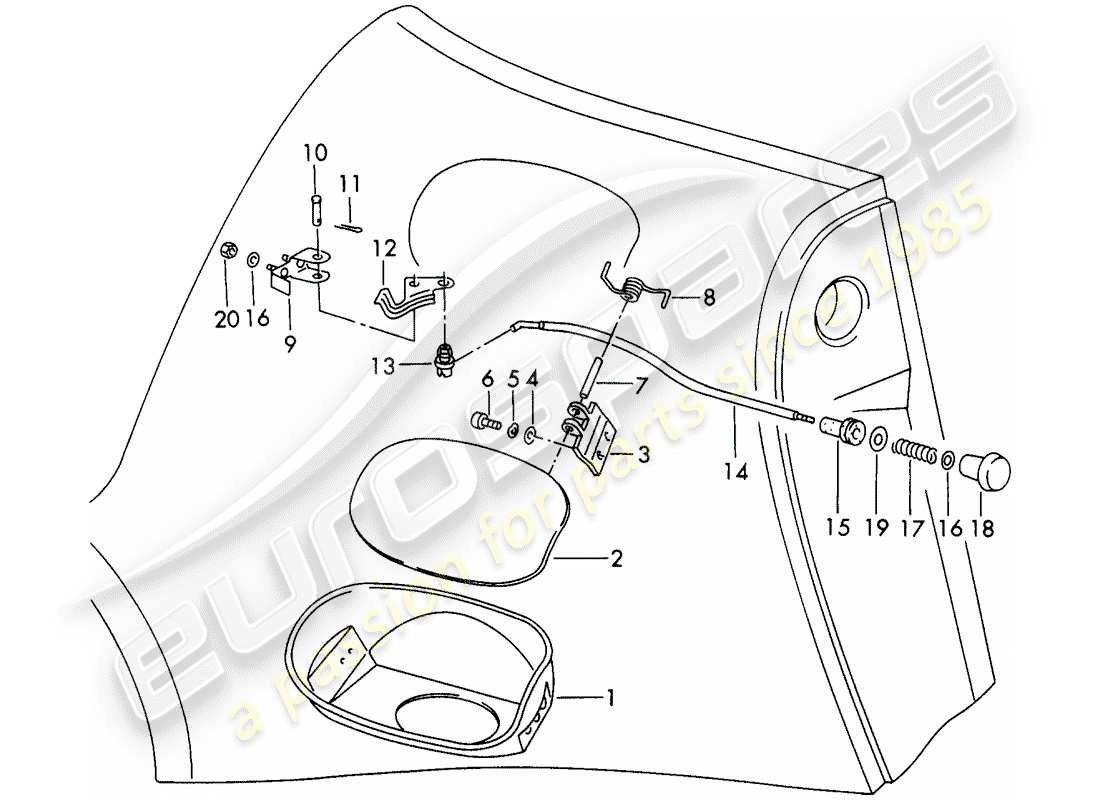 porsche 1971 (911) oil inlet - d >> - mj 1972 part diagram