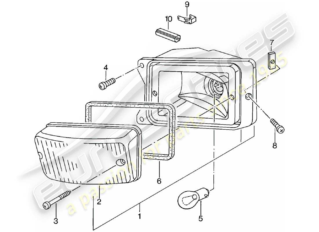 porsche 1982 (924) turn signal part diagram