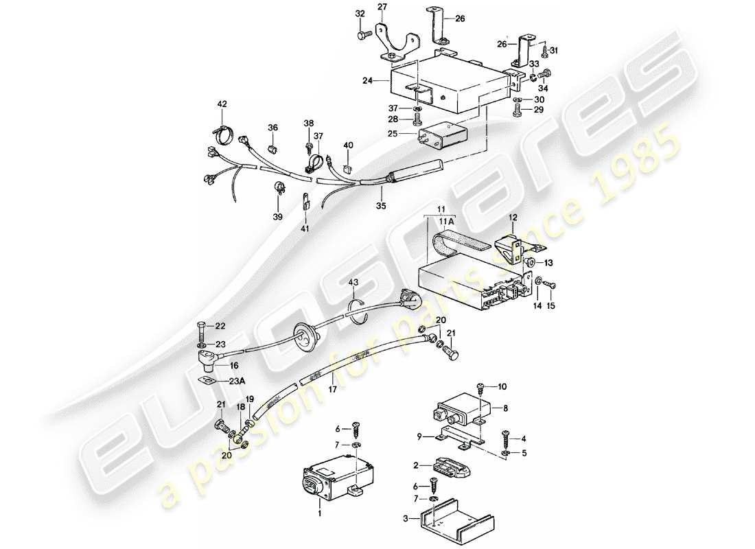 porsche 1982 (924) engine electrics 2 part diagram