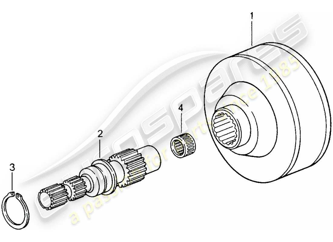 porsche 1997 (993) viscous clutch part diagram