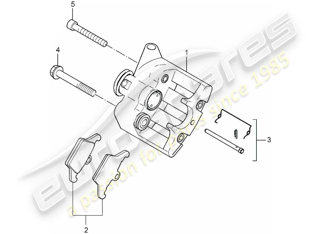 porsche 2004 (carrera gt) fixed calliper - for - handbrake parts diagram