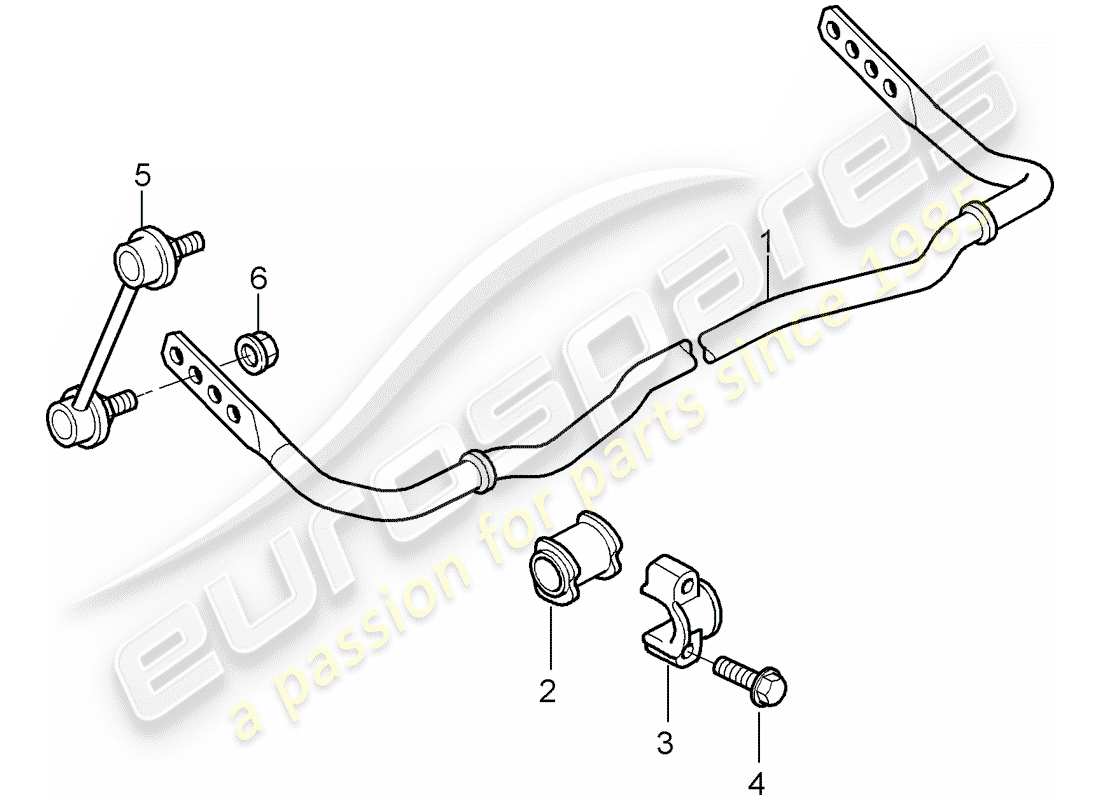porsche 2008 (997-1 gt3) stabilizer parts diagram