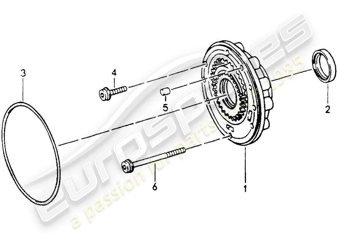 porsche 1993 (964) tiptronic - oil pump parts diagram