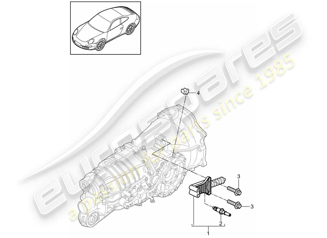 porsche 2012 (997-2) clutch release parts diagram