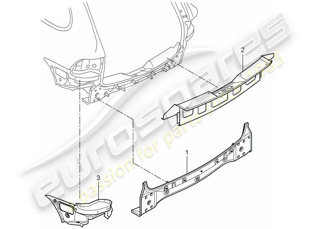 porsche 2004 (cayenne e1 9pa) rear end parts diagram