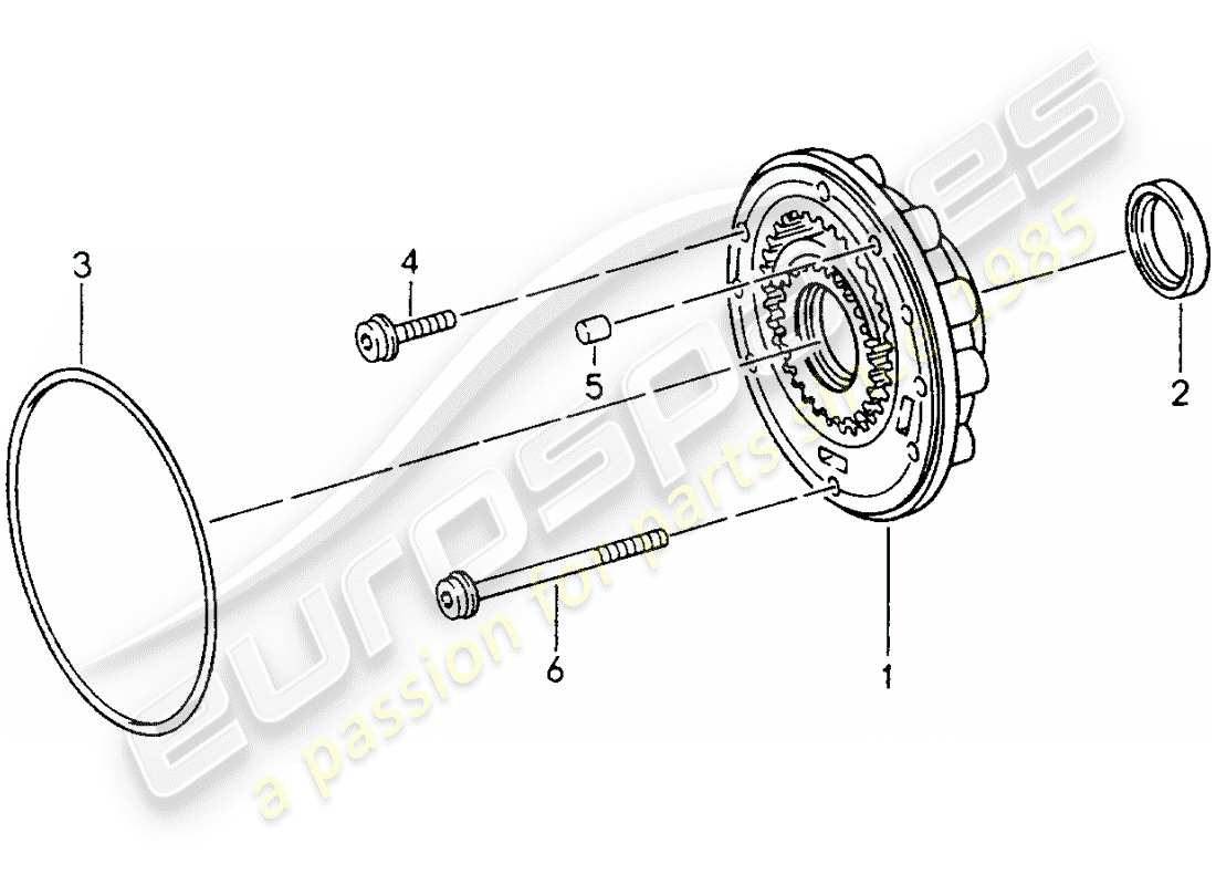 porsche 1996 (993) tiptronic - oil pump part diagram