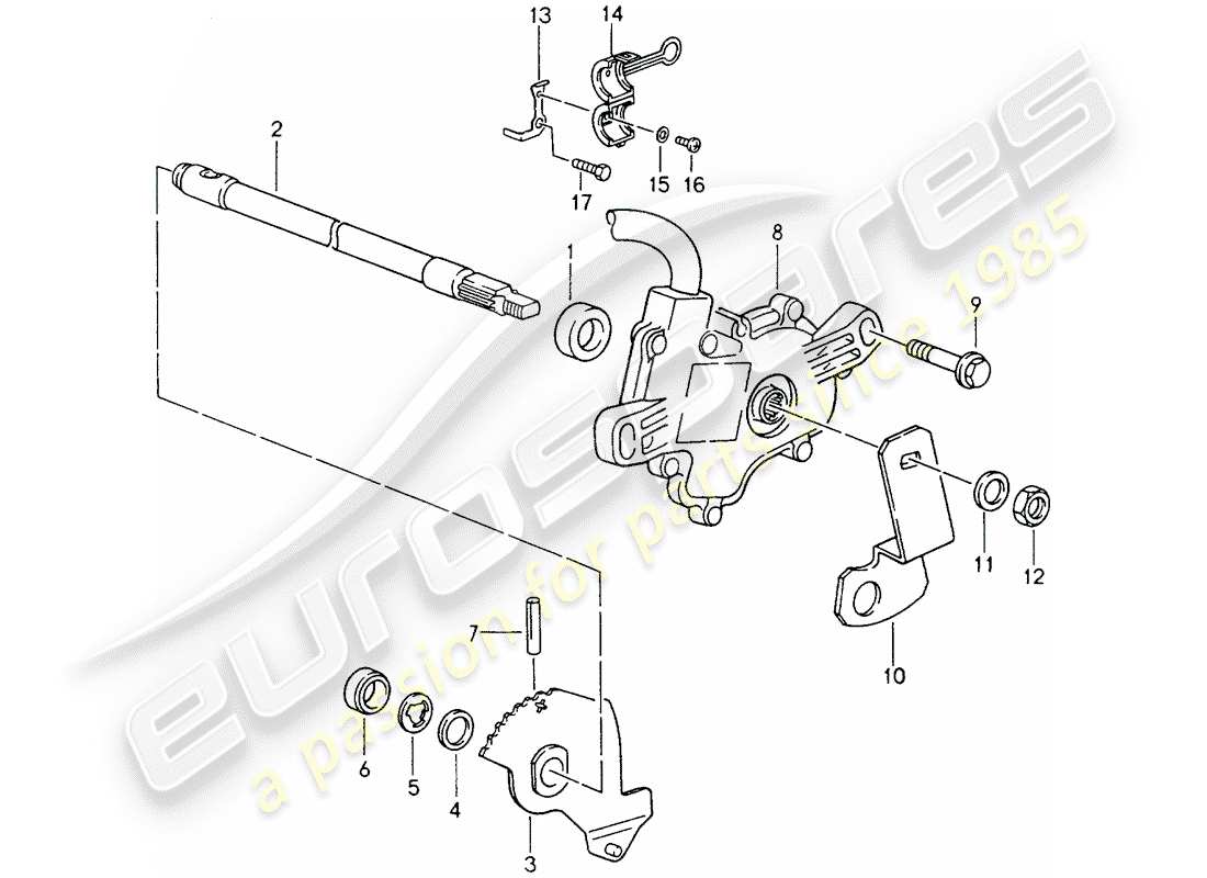 porsche 1996 (993) tiptronic - selector switch part diagram
