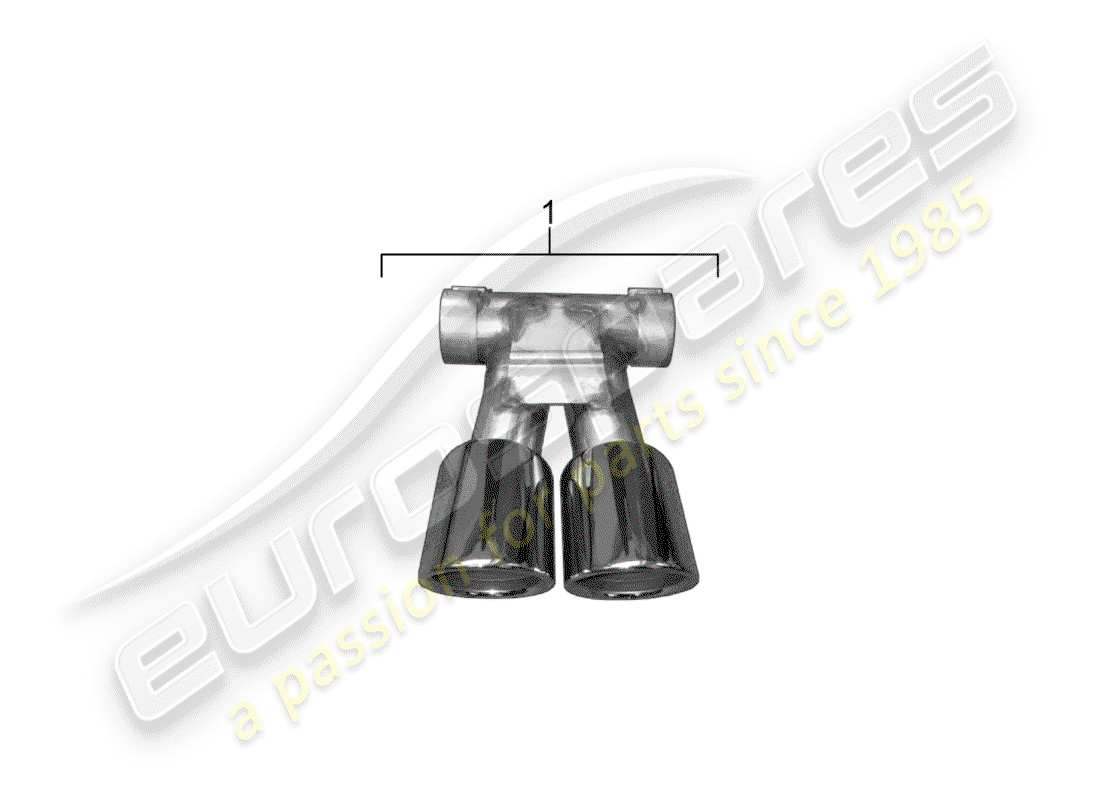 porsche 2016 (tequipment 98x/99x) tail pipe parts diagram
