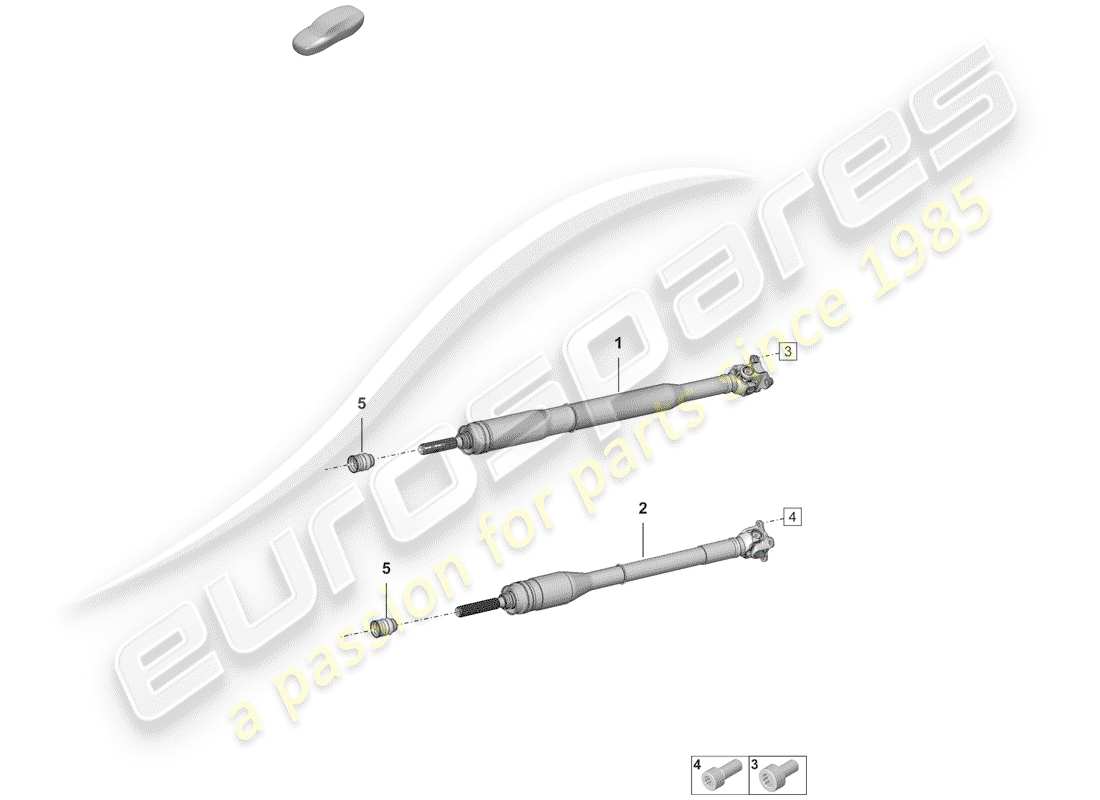 porsche 2020 (992-1) cardan shaft parts diagram