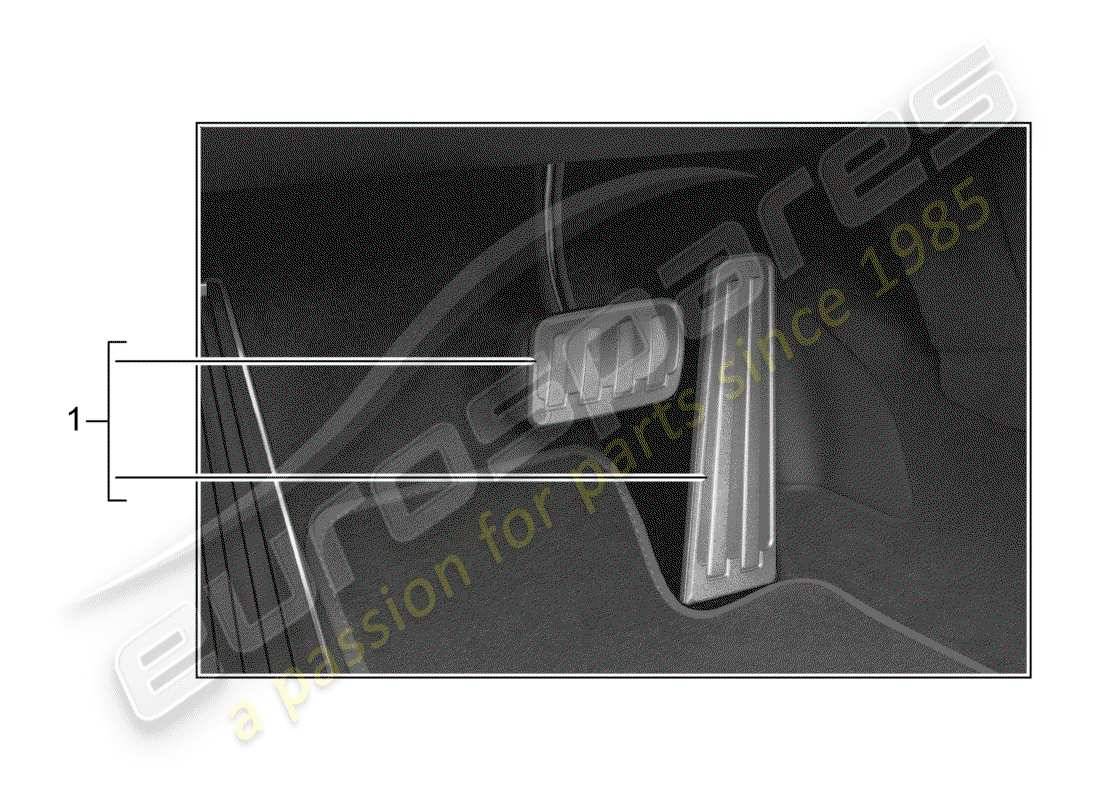 porsche 2000 (tequipment) pedal cap parts diagram