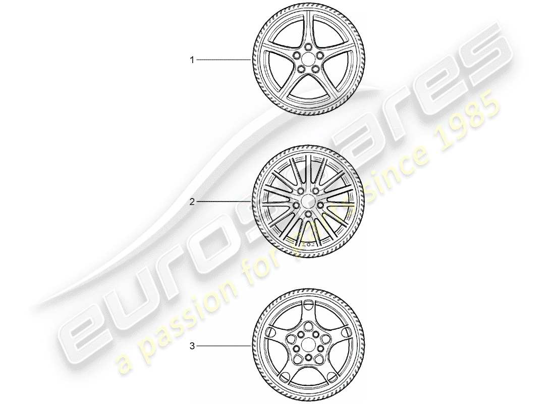 porsche 1988 (tequipment) customer literature parts diagram