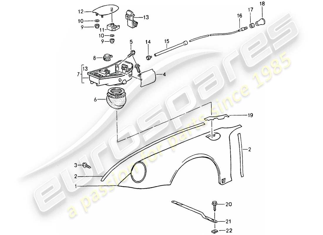 porsche 1994 (964) exterior panelling parts diagram