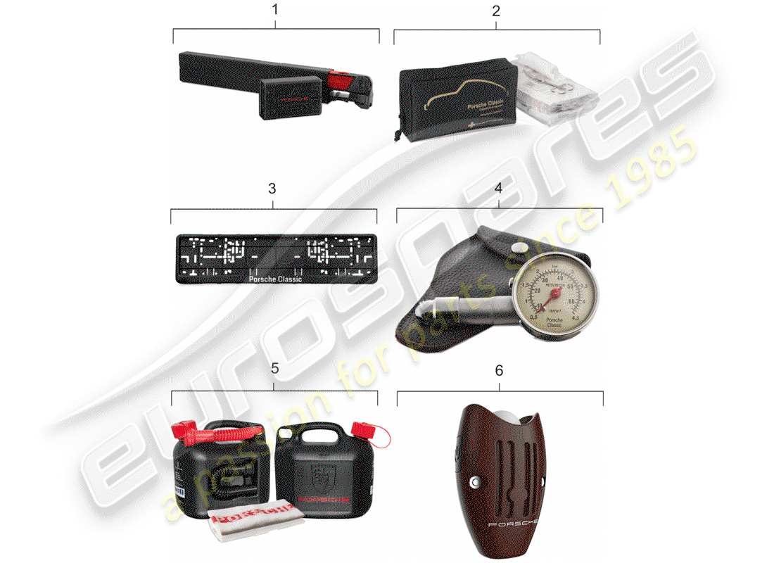 porsche classic accessories (1999) accessories - porsche classic parts diagram