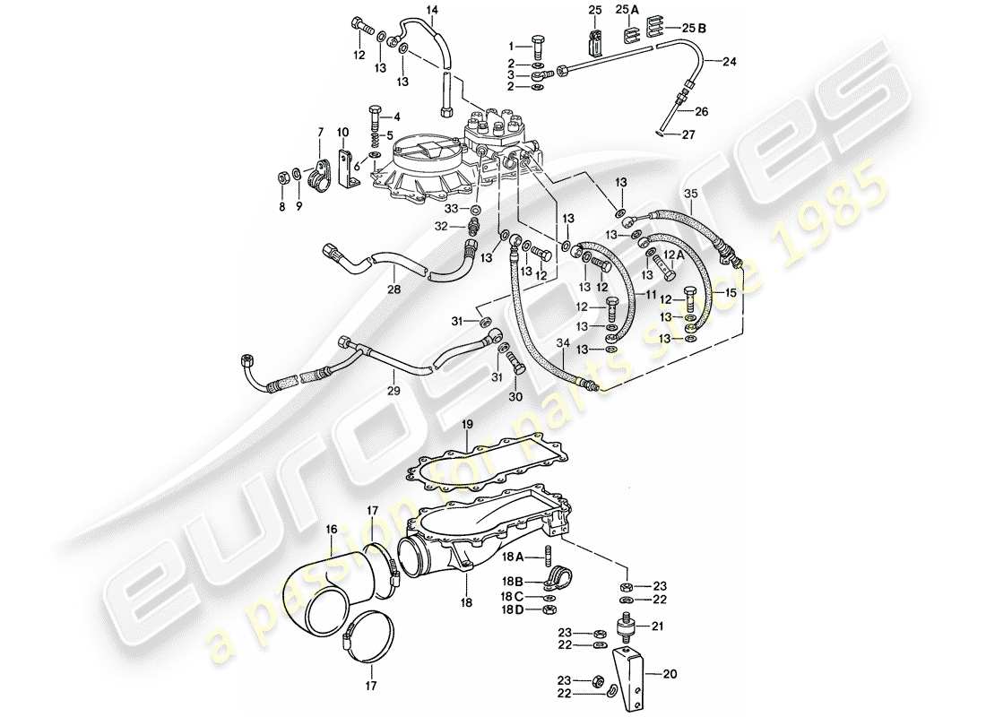 porsche 1985 (911) for - k-jetronic iii part diagram