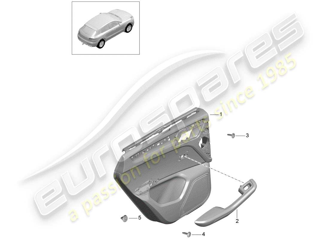 porsche 2016 (macan) door panel rear slush technology part diagram