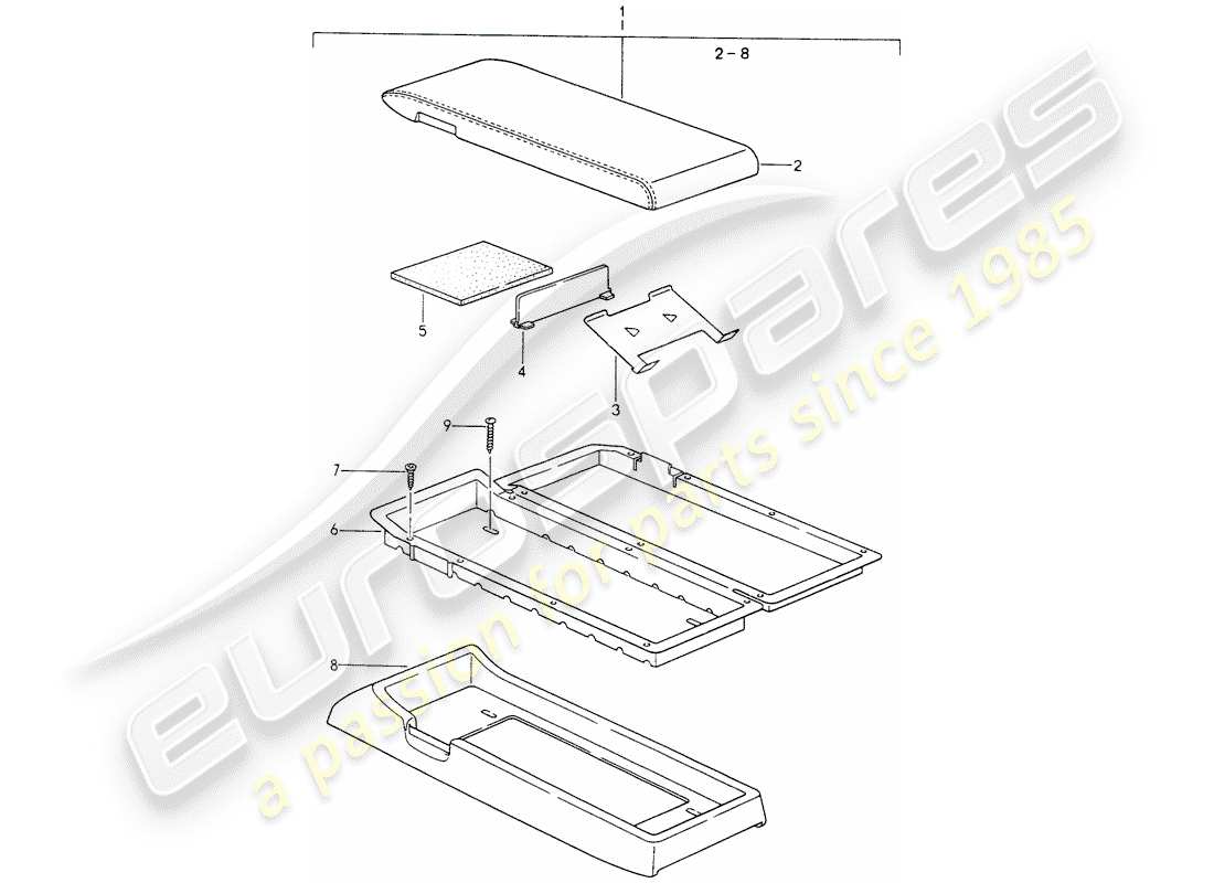 porsche 1995 (928) cassette holder parts diagram