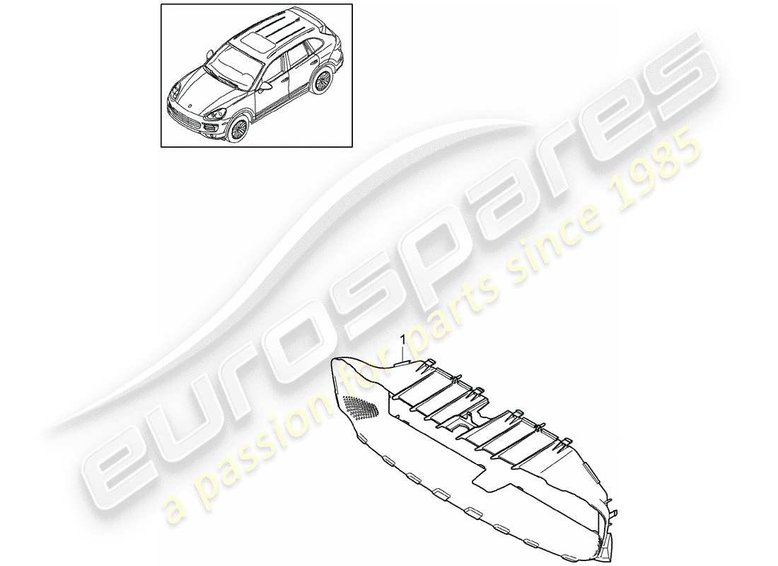 porsche 2018 (cayenne e2 92a) air guide d - mj 2015>> parts diagram