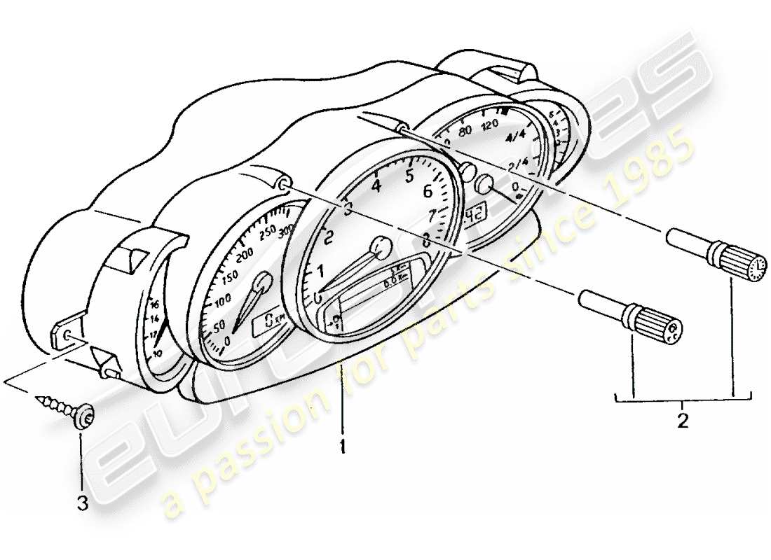 porsche 2001 (996 turbo / gt2) instruments - complete - see memo ti: - gr.9 , nr.10/01 part diagram